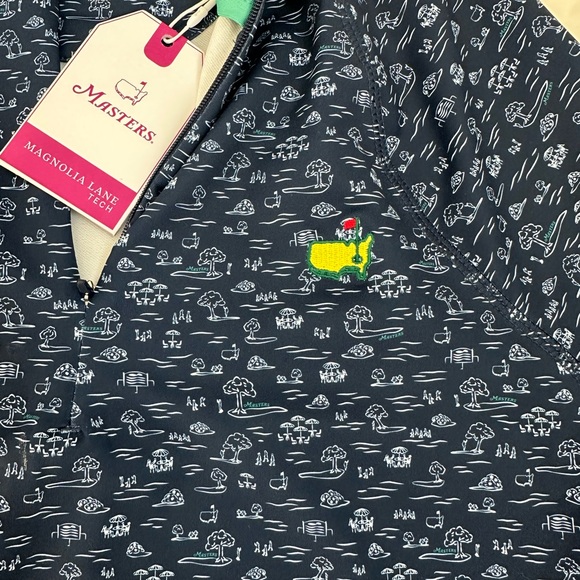 Masters Navy Patterned Pullover - Picture 2 of 2